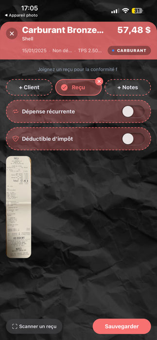 Solō — dépense remplie automatiquement